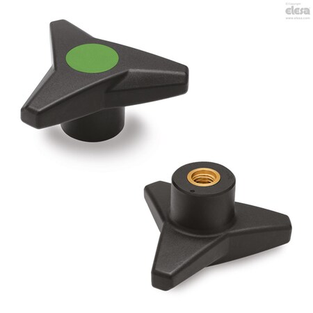 Elesa Brass boss, threaded blind hole, VB.839/80 B-M10-C17 VB.839-B